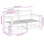 Ecksofas für den Garten, 2 Stück, Massivholz aus grauer Kiefer von , Modulare Sofas für den Außenbereich - Ref: Foro24-825508...