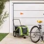 Remolque de bicicleta mascotas hierro tela Oxford verde gris by , pet strollers - Ref: Foro24-93906, Price: 108,90 €, Discoun...