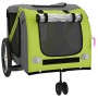 Remolque de bicicleta mascotas hierro tela Oxford verde gris de , Cochecitos para mascotas - Ref: Foro24-93906, Precio: 109,1...