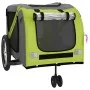 Remolque de bicicleta mascotas hierro tela Oxford verde gris by , pet strollers - Ref: Foro24-93906, Price: 108,90 €, Discoun...