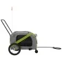 Remolque de bicicleta mascotas hierro tela Oxford verde gris by , pet strollers - Ref: Foro24-93906, Price: 108,90 €, Discoun...