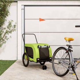 Fahrradanhänger für Haustiere aus Eisen und Oxford-Gewebe in Grün und Schwarz. von , Kinderwagen für Haustiere - Ref: Foro24-...
