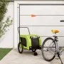 Fahrradanhänger für Haustiere aus Eisen und Oxford-Gewebe in Grün und Schwarz. von , Kinderwagen für Haustiere - Ref: Foro24-...