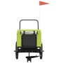 Fahrradanhänger für Haustiere aus Eisen und Oxford-Gewebe in Grün und Schwarz. von , Kinderwagen für Haustiere - Ref: Foro24-...