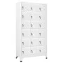 Spind mit 18 Metallfächern 90x40x180 cm von vidaXL, Schließfächer und Lagerschränke - Ref: Foro24-245966, Preis: 384,99 €, Ra...