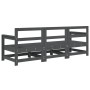 3-teiliges Gartensitzgruppen-Set aus massivem grauem Kiefernholz von , Modulare Sofas für den Außenbereich - Ref: Foro24-8255...