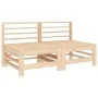 Sofás centrales de jardín 2 unidades madera maciza de pino by , Modular outdoor sofas - Ref: Foro24-825639, Price: 115,16 €, ...