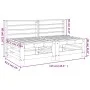 Sofás centrales de jardín 2 unidades madera maciza de pino by , Modular outdoor sofas - Ref: Foro24-825639, Price: 115,16 €, ...