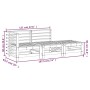 3-teiliges Gartensitzgruppen-Set aus massivem Douglasienholz von , Modulare Sofas für den Außenbereich - Ref: Foro24-825651, ...