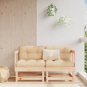Sofás de esquina de jardín 2 uds madera maciza de pino by , Modular outdoor sofas - Ref: Foro24-825394, Price: 107,48 €, Disc...
