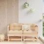 Sofás de esquina de jardín 2 uds madera maciza de pino by , Modular outdoor sofas - Ref: Foro24-825394, Price: 106,12 €, Disc...