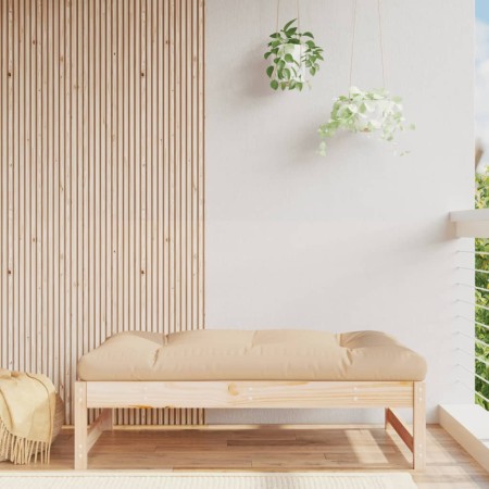 Taburete de jardín madera maciza de pino 120x80 cm by , Modular outdoor sofas - Ref: Foro24-825709, Price: 86,60 €, Discount: %