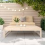 Taburete de jardín madera maciza de pino 120x80 cm by , Modular outdoor sofas - Ref: Foro24-825709, Price: 86,60 €, Discount: %