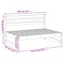 Mittleres Gartensofa aus massivem Kiefernholz 120x80 cm von , Modulare Sofas für den Außenbereich - Ref: Foro24-825702, Preis...