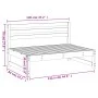 Mittleres Gartensofa aus massivem Kiefernholz 120x80 cm von , Modulare Sofas für den Außenbereich - Ref: Foro24-825702, Preis...