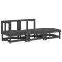 3-teiliges Gartensitzgruppen-Set aus massivem grauem Kiefernholz von , Modulare Sofas für den Außenbereich - Ref: Foro24-8254...