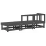 3-teiliges Gartensitzgruppen-Set aus massivem grauem Kiefernholz von , Modulare Sofas für den Außenbereich - Ref: Foro24-8254...