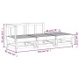 3-teiliges Gartensitzgruppen-Set aus massivem grauem Kiefernholz von , Modulare Sofas für den Außenbereich - Ref: Foro24-8254...
