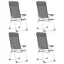 Sillas de camping plegables 4 unidades aluminio gris de vidaXL, Mobiliario de camping - Ref: Foro24-44307, Precio: 221,83 €, ...