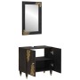Juego de Muebles de Baño 2 pcs Negro Madera de mango maciza en Muebles de baño | Comprar online en Foro24