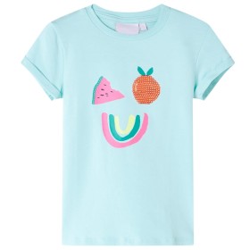 Camiseta infantil aguamarina claro 128 by , Kids T-shirts - Ref: Foro24-11392, Price: 8,39 €, Discount: %