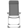 Klappbare Campingstühle 4 Einheiten aus grauem Aluminium von vidaXL, Campingmöbel - Ref: Foro24-44307, Preis: 217,17 €, Rabat...