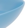 Lavabo de cuarto de baño redondo cerámica azul claro