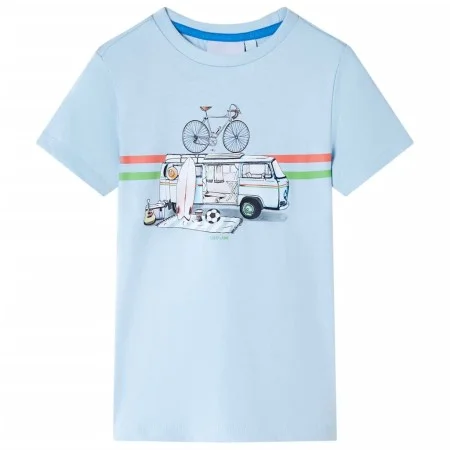 Camiseta infantil azul claro 116 de , Camisetas para niños - Ref: Foro24-12041, Precio: 8,32 €, Descuento: %