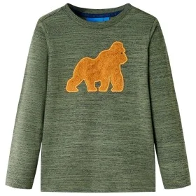 Kinder Langarmshirt in Khaki-Melange, Größe 92. von , Kinder-T-Shirts - Ref: Foro24-13189, Preis: 8,64 €, Rabatt: %
