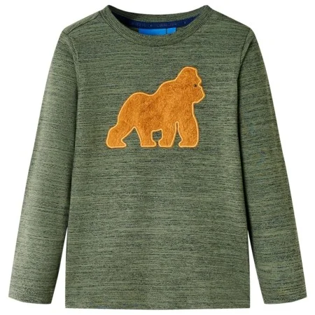 Kinder Langarmshirt in Khaki-Melange, Größe 92. von , Kinder-T-Shirts - Ref: Foro24-13189, Preis: 8,64 €, Rabatt: %