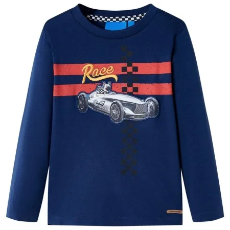 Kinder Langarmshirt in Marineblau, Größe 92. von , Kinder-T-Shirts - Ref: Foro24-13079, Preis: 8,75 €, Rabatt: %