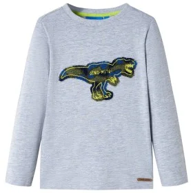Kinder Langarmshirt in meliertem Grau, Größe 92. von , Kinder-T-Shirts - Ref: Foro24-13259, Preis: 8,59 €, Rabatt: %