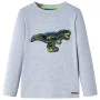 Kinder Langarmshirt in meliertem Grau, Größe 92. von , Kinder-T-Shirts - Ref: Foro24-13259, Preis: 8,59 €, Rabatt: %