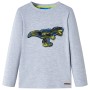 Kinder Langarmshirt in meliertem Grau, Größe 92. von , Kinder-T-Shirts - Ref: Foro24-13259, Preis: 8,66 €, Rabatt: %