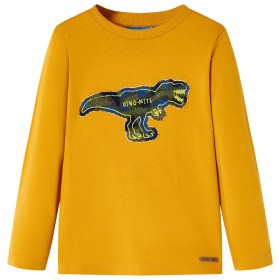 Kinder langärmliges T-Shirt in Ockerfarbe Größe 104 von , Kinder-T-Shirts - Ref: Foro24-13265, Preis: 10,22 €, Rabatt: %