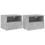 Muebles de pared para TV 2 uds madera gris hormigón 40x30x30 cm by , TV Furniture - Ref: Foro24-836847, Price: 41,97 €, Disco...