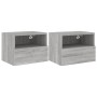 Muebles de pared para TV 2 uds madera gris Sonoma 40x30x30 cm de , Muebles TV - Ref: Foro24-836851, Precio: 47,54 €
