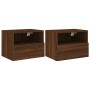 Muebles de pared para TV 2 uds madera roble marrón 40x30x30 cm by , TV Furniture - Ref: Foro24-836853, Price: 44,79 €, Discou...
