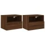 Wand-TV-Möbel 2 Stück Eichenholz braun 40x30x30 cm von , TV-Möbel - Ref: Foro24-836853, Preis: 44,29 €, Rabatt: %