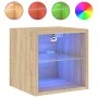 Wand-TV-Möbel mit LED-Lichtern in Sonoma-Eiche 30x28,5x30 cm. von , TV-Möbel - Ref: Foro24-836977, Preis: 26,11 €, Rabatt: %