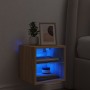 Wand-TV-Möbel mit LED-Lichtern in Sonoma-Eiche 30x28,5x30 cm. von , TV-Möbel - Ref: Foro24-836977, Preis: 26,44 €, Rabatt: %