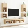 Wand-TV-Möbel mit LED-Lichtern in Sonoma-Eiche 30x28,5x30 cm. von , TV-Möbel - Ref: Foro24-836977, Preis: 26,11 €, Rabatt: %