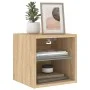 Mueble de TV de pared con luces LED roble Sonoma 30x28,5x30 cm by , TV Furniture - Ref: Foro24-836977, Price: 26,11 €, Discou...