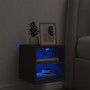 Schwarzer TV-Wandhalter mit LED-Lichtern, 30x28,5x30 cm. von , TV-Möbel - Ref: Foro24-836975, Preis: 27,88 €, Rabatt: %