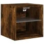 Muebles TV de pared luces LED 2 uds roble ahumado 30x28,5x30 cm de , Muebles TV - Ref: Foro24-836982, Precio: 38,39 €, Descue...