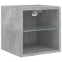 Muebles TV de pared luces LED 2 uds gris hormigón 30x28,5x30 cm by , TV Furniture - Ref: Foro24-836980, Price: 39,28 €, Disco...