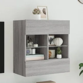TV-Wandmöbel mit LED-Lichtern in Sonoma-Grau 58,5x30x60,5 cm von , TV-Möbel - Ref: Foro24-837097, Preis: 56,68 €, Rabatt: %