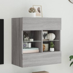 TV-Wandmöbel mit LED-Lichtern in Sonoma-Grau 58,5x30x60,5 cm von , TV-Möbel - Ref: Foro24-837097, Preis: 57,37 €, Rabatt: %
