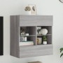 TV-Wandmöbel mit LED-Lichtern in Sonoma-Grau 58,5x30x60,5 cm von , TV-Möbel - Ref: Foro24-837097, Preis: 57,37 €, Rabatt: %