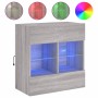 TV-Wandmöbel mit LED-Lichtern in Sonoma-Grau 58,5x30x60,5 cm von , TV-Möbel - Ref: Foro24-837097, Preis: 57,37 €, Rabatt: %